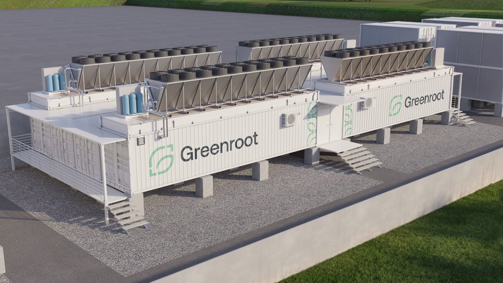 Conteneurs de centre de données modulaires Greenroot avec infrastructure de réutilisation de la chaleur
